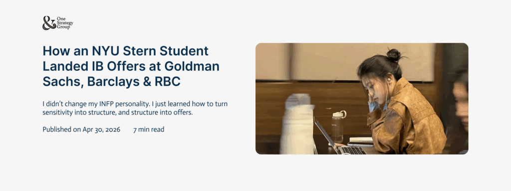 NYU Stern Student Landed Investment Banking Offers at Goldman Sachs, Barclays & RBC
